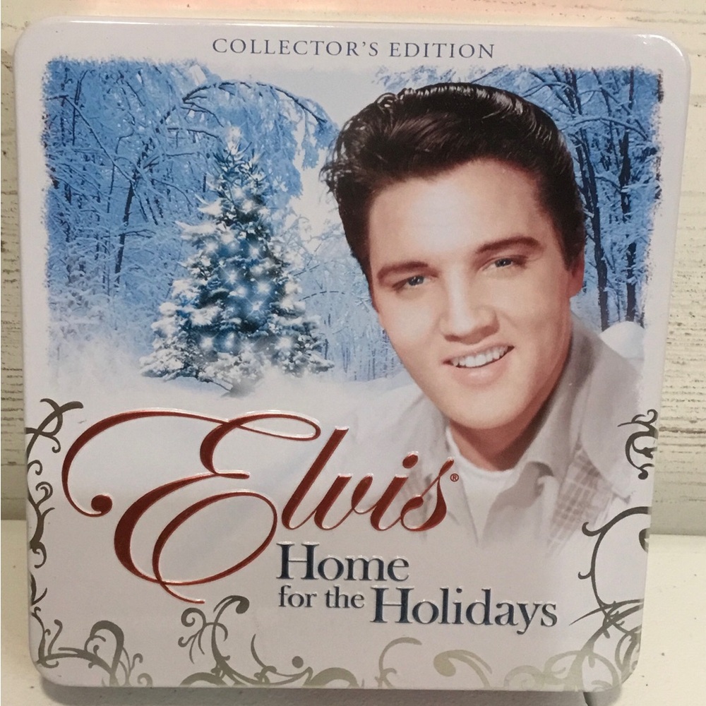 Home for the Holidays by Elvis Presley Collector's Edition Tin Box,CD New Sealed